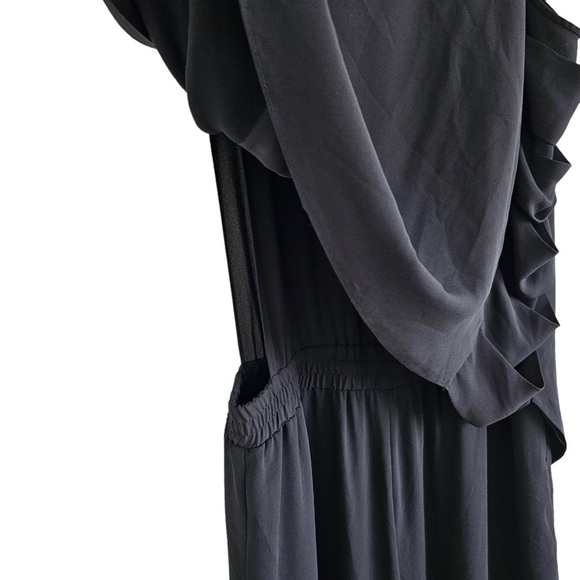 BCBG MaxAzria Callison sleeveless caped jumpsuit black small - Picture 5 of 13